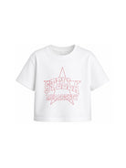 T-shirt per bambina Stella McCartney Kids bianca con stampa grafica TZ8B11 Z3931 100 STELLA McCARTNEY KIDS 