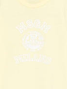 T-shirt per bambini MSGM Kids giallo con stampa sul davanti S6MSJUTH059 MS075 MSGM KIDS 