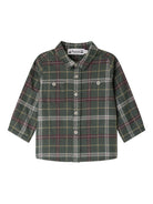 Camicia per neonato Bonpoint verde con motivo a quadri W05YSHW00011 395A BONPOINT 