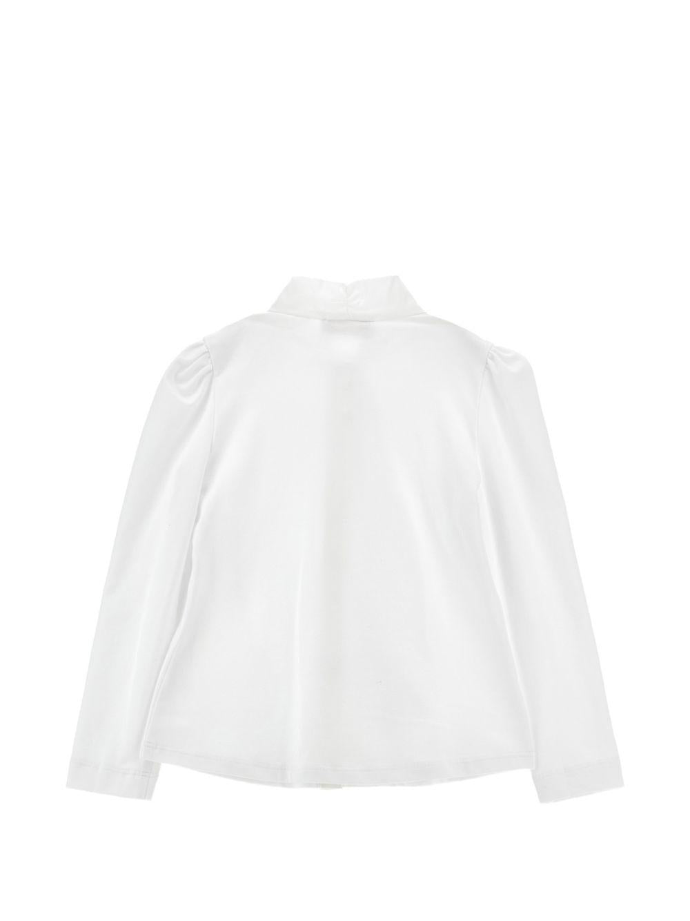 Camicia per bambina Monnalisa Kids bianca con colletto con fiocco 18HOCA 8201 0099 MONNALISA KIDS 