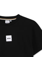T-shirt per bambino Boss Kids nera con dettaglio logo J52897 09B BOSS KIDS 