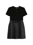 Abito per bambina Balmain Kids nero con logo ricamato BX1D51 S0214 930 BALMAIN KIDS 