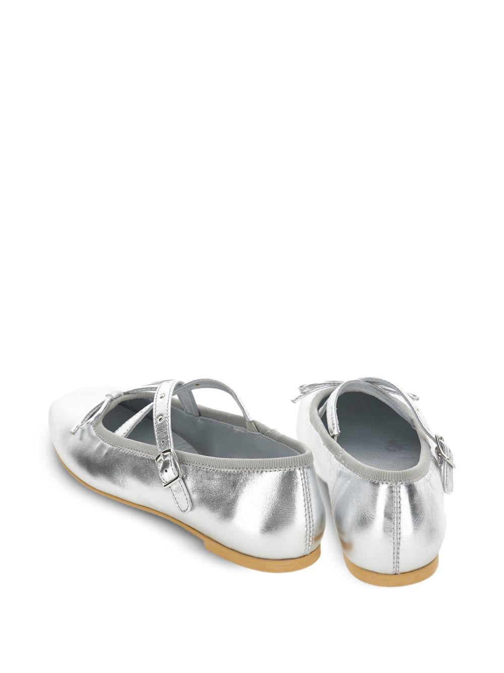 Ballerine per bambina Monnalisa Kids argento con dettaglio con fiocco 87H003 8785 0075 MONNALISA KIDS 