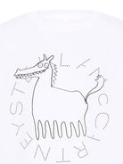 T-shirt per bambino Stella McCartney Kids bianca con stampa grafica sul davanti TZ8P41 Z3931 100 STELLA McCARTNEY KIDS 