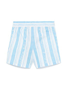 Shorts in popeline a righe per neonato Dolce & Gabbana Kids azzurro con spacchetti laterali L13Q08 HS5SS HA5JS DOLCE & GABBANA KIDS 