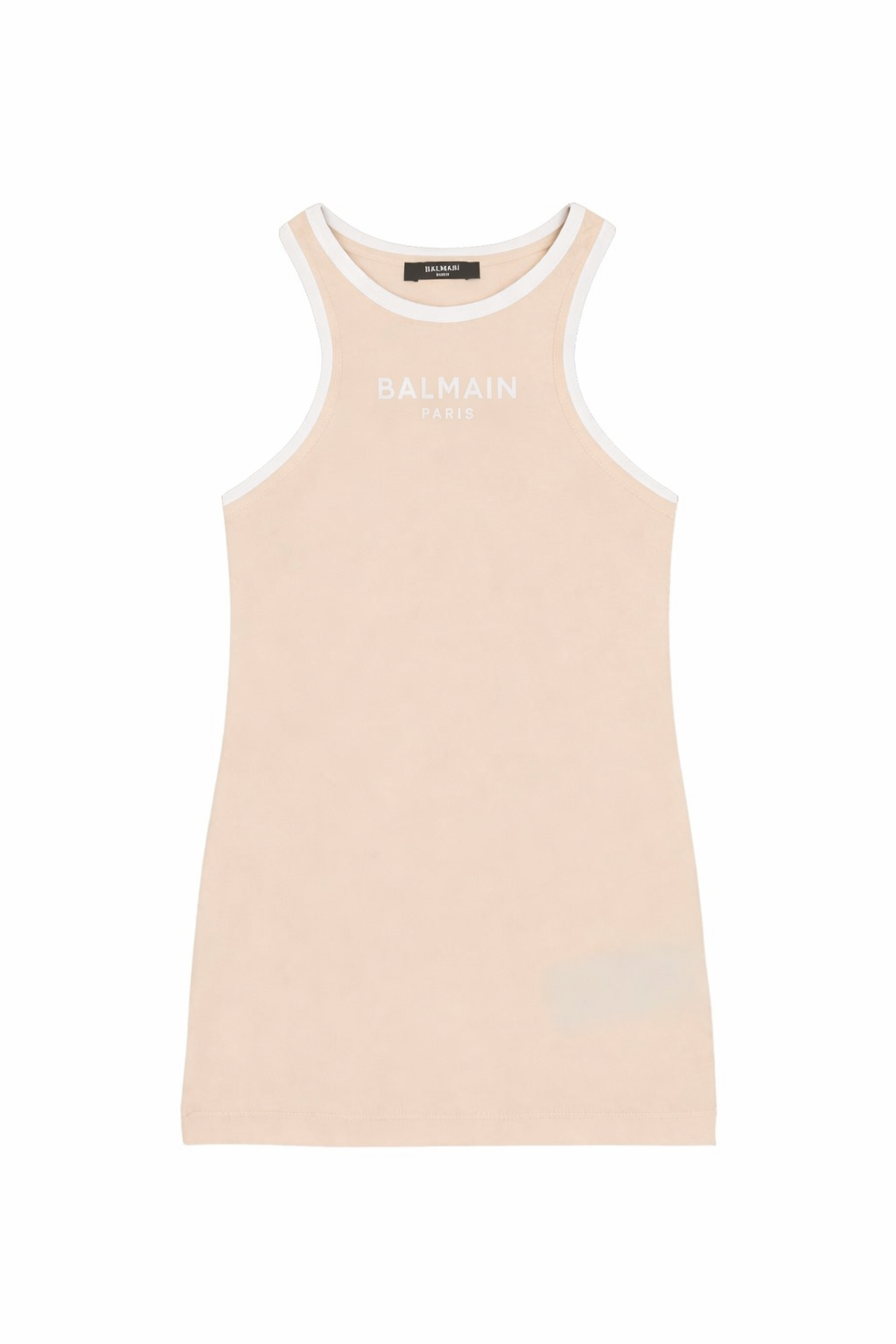 T-shirt per bambina Balmain Kids beige con logo stampato sul davanti BY8A12 Z3277 107BC BALMAIN KIDS 