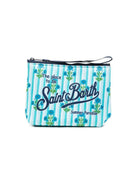 Pochette Aline MC2 Saint Barth azzurra con logo sul davanti ALIN001 00904L MC2 ST. BARTH KIDS 