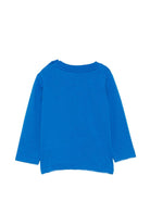 T-shirt per neonati Moschino Kids blu con ricamo Teddy Bear MUO01DLAA10 40157 MOSCHINO KIDS 