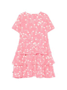 Abito per bambina Mini Rodini rosa con stampa a stelle all-over 26250104 PINK MINI RODINI KIDS 