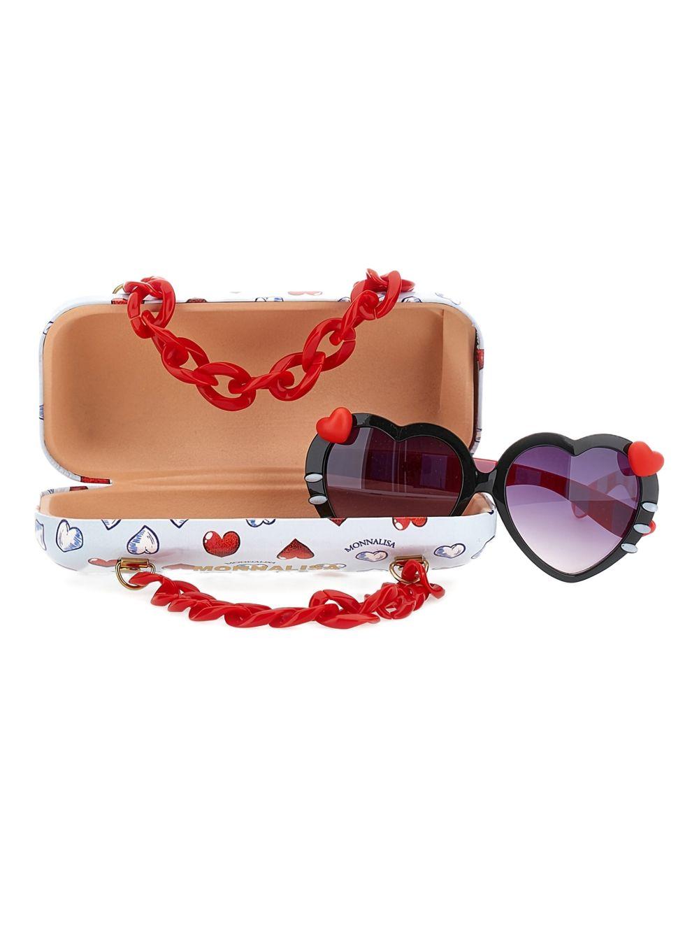 Occhiali da sole per bambina Monnalisa nero e rosso x Hello Kitty a cuore 19G021 7064 0084 MONNALISA 