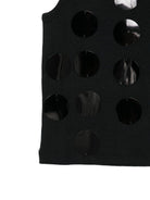 Canotta per bambina MSGM Kids nera con applicazioni S6MSJGTA100 110 MSGM KIDS 