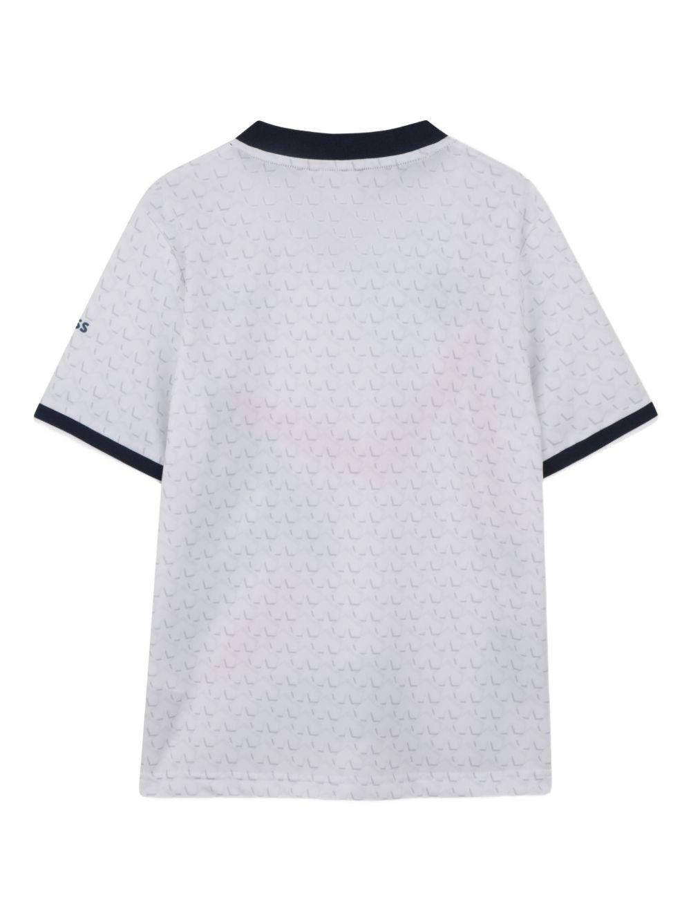 T-shirt per bambino Boss Kids bianca con scollo a V J53256 10P BOSS KIDS 