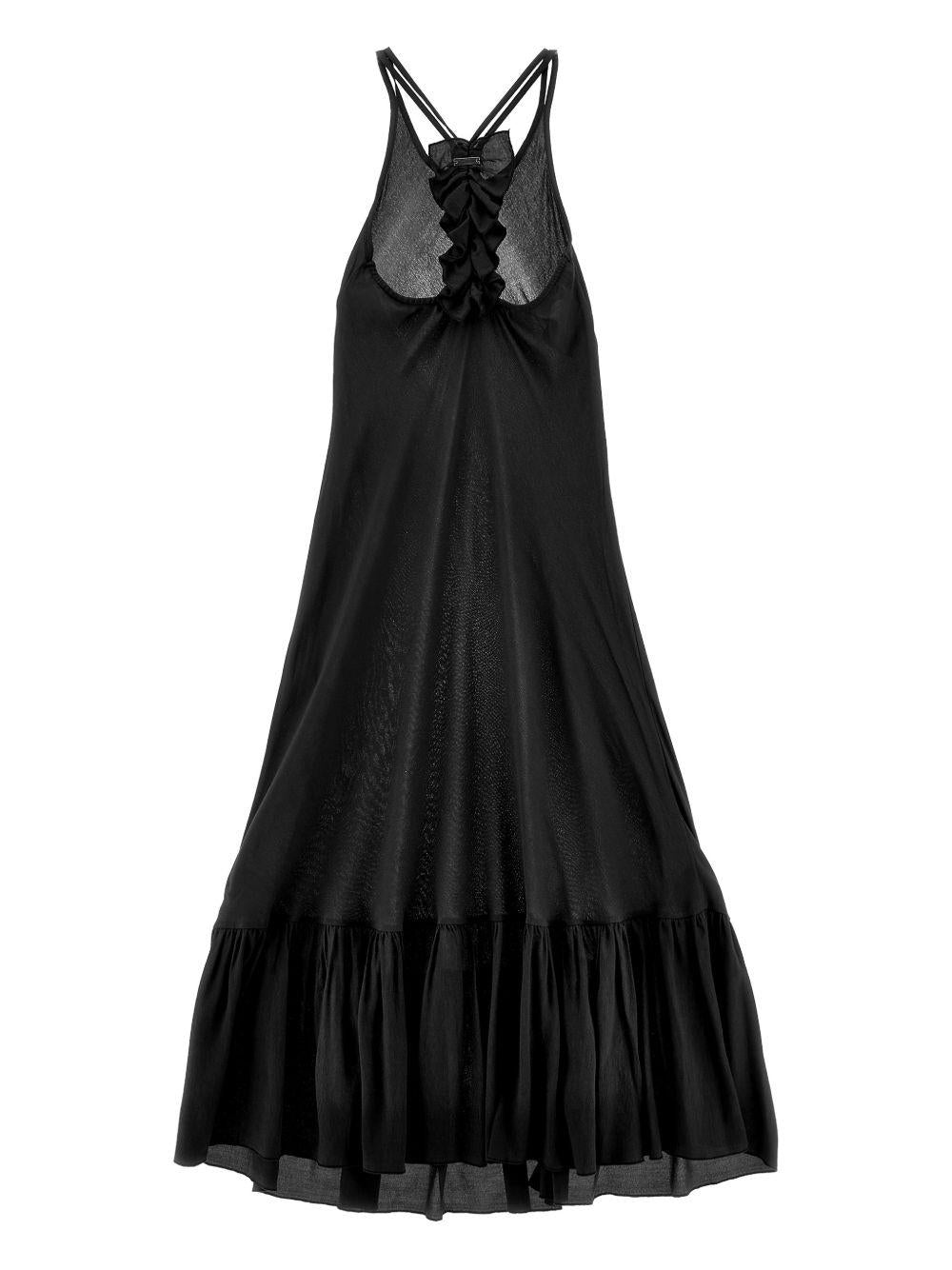 Abito per bambina Monnalisa nera con volant 41G906 7125 0050 MONNALISA 