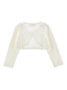 Cardigan per bambina Monnalisa bianco con bottoni a cuore 17G802 7204 0001 MONNALISA KIDS 
