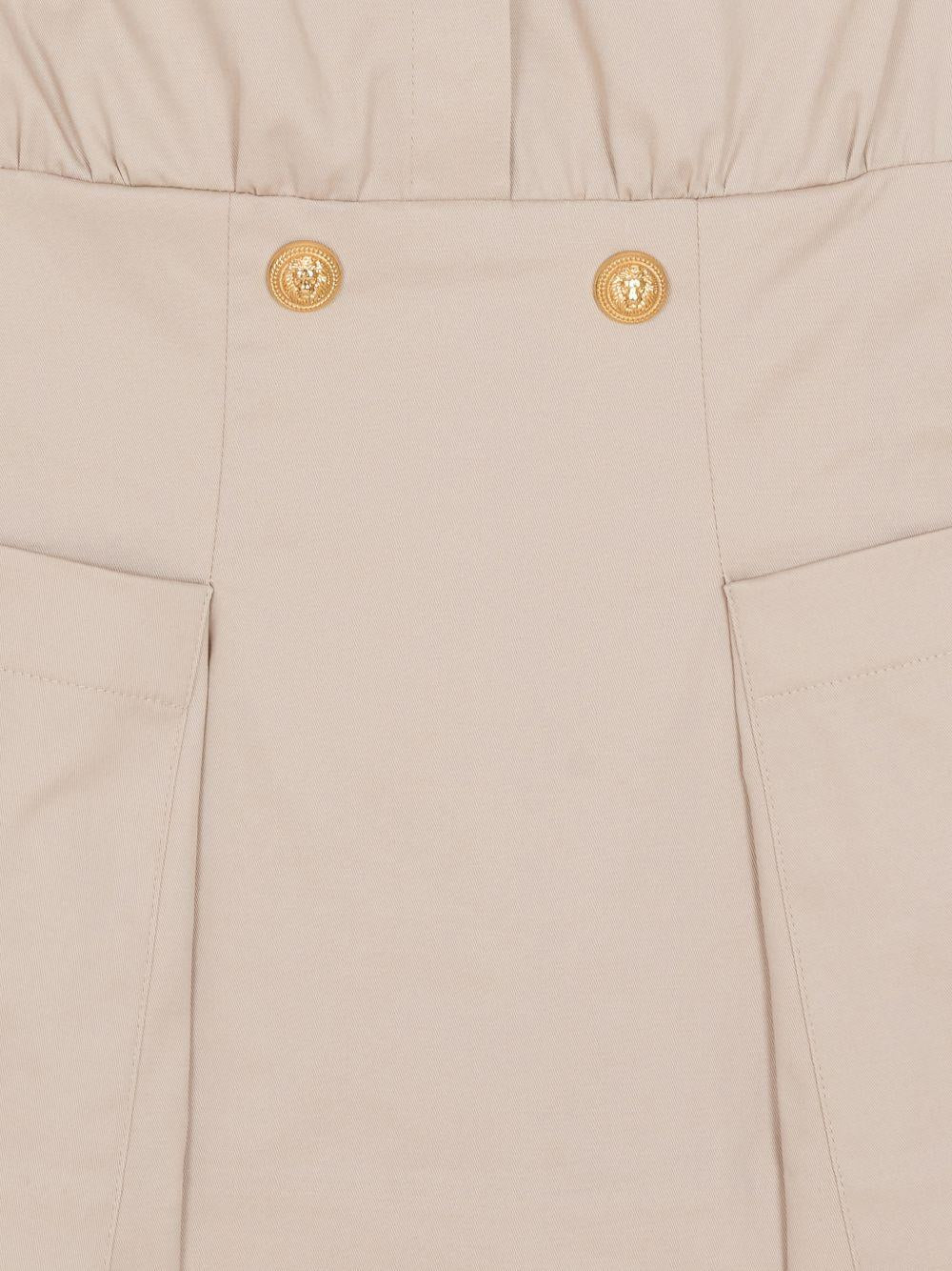 Abito per bambina Balmain Kids beige con colletto BY1B82 G0197 107 BALMAIN KIDS 