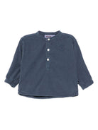 Camicia per neonato Molo blu con tessuto in velluto a coste 6W25C201 5524 MOLO 