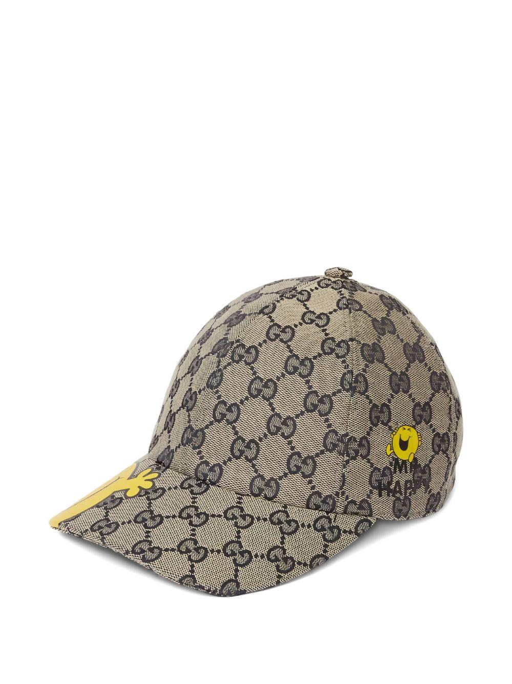 Cappellino da baseball per bambino Gucci Kids beige con stampa del personaggio MR. MEN 8600093HBJJ 4068 GUCCI KIDS 