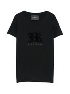 T-shirt per bambino John Richmond Junior nero con logo RGA25009TS BLACK JOHN RICHMOND JUNIOR 