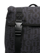 Zaino per bambini Emporio Armani Kids blu con stampa logo all-over EB000749 AF18972 UB118 EMPORIO ARMANI KIDS 