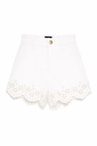Shorts per bambina Molo bianco con dettaglio occhiello 2S26H116 5636 MOLO KIDS 