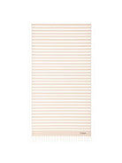 Telo mare MC2 Saint Barth beige e bianco con motivo a righe FOUT012 02753L MC2 ST. BARTH KIDS 