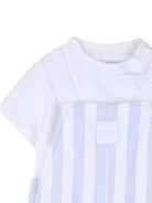 Set t-shirt e salopette per neonato Boss Kids multicolore con design a righe J53038 771 BOSS KIDS 