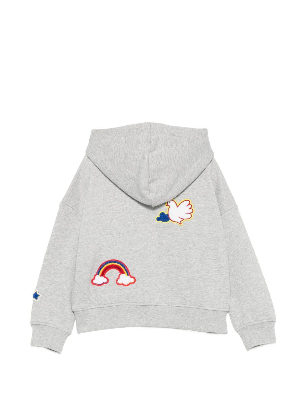 Felpa per bambino Stella McCartney Kids grigia con applicazioni TZ4A70 Z3059 807 STELLA McCARTNEY KIDS 