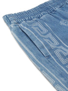 Shorts per bambino Versace Kids Medusa Bandana in denim con motivo testa di Medusa 10182661A13070 1D190 VERSACE KIDS 
