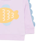 Felpa per neonata Stella McCartney Kids viola con stampa pesciolino TY4040 Z3409 539 STELLA McCARTNEY KIDS 