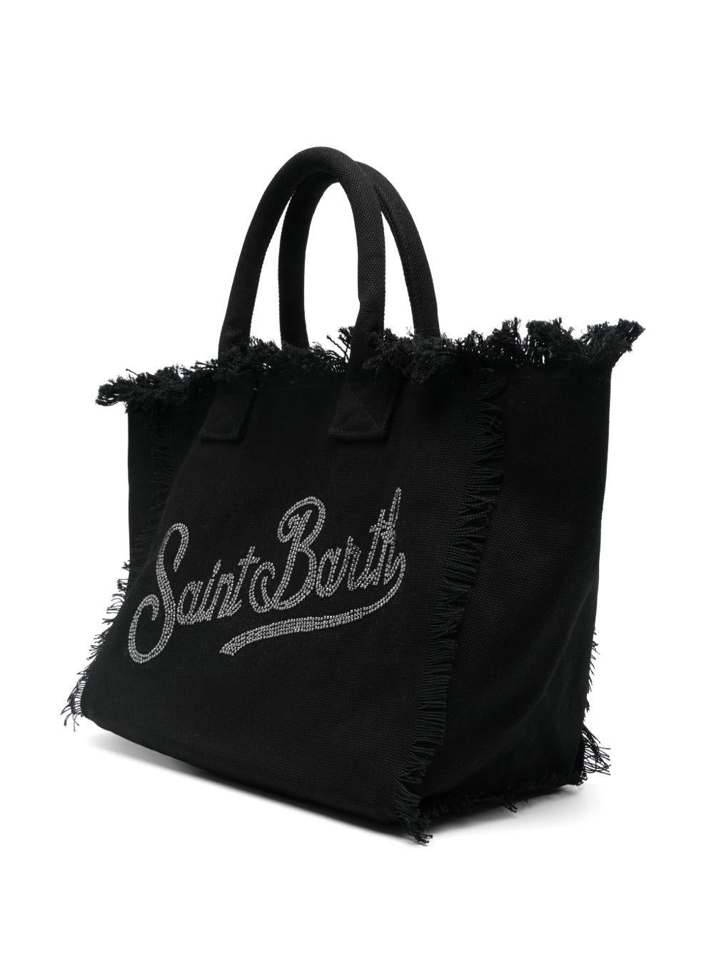 Borsa Vanity MC2 Saint Barth nera con logo impreziosito da strass sul davanti VANI001 02563L MC2 ST. BARTH KIDS 