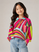 Camicia per bambina Emilio Pucci Kids multicolore con design a fantasia PZ8A50 Z3346 999 EMILIO PUCCI KIDS 