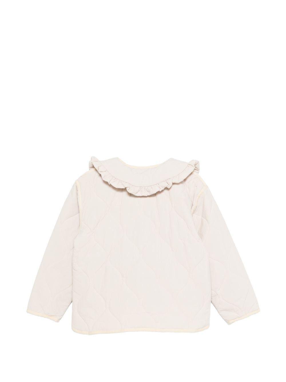 Piumino Hailley per bambina Molo beige con ruches 5S26M603 5645 MOLO KIDS 