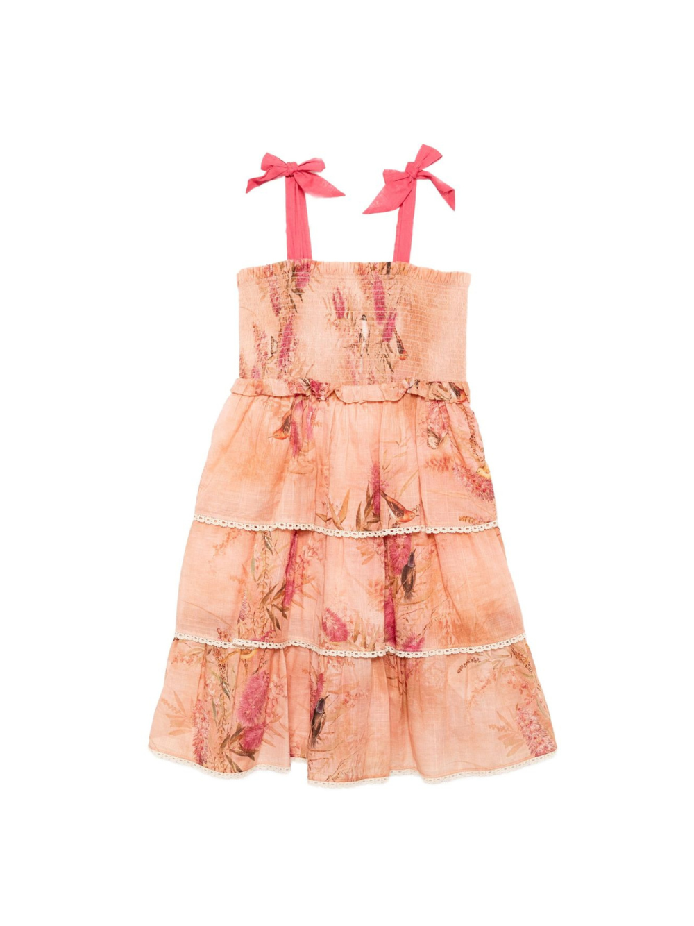 Abito per bambina ZIMMERMANN Kids Cascadian rosa con scollo quadrato 1231DS S255 ZIMMERMANN KIDS 