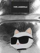 Zaino per bambini Karl Lagerfeld Kids argento con stampa Z31215 016 KARL LAGERFELD KIDS 