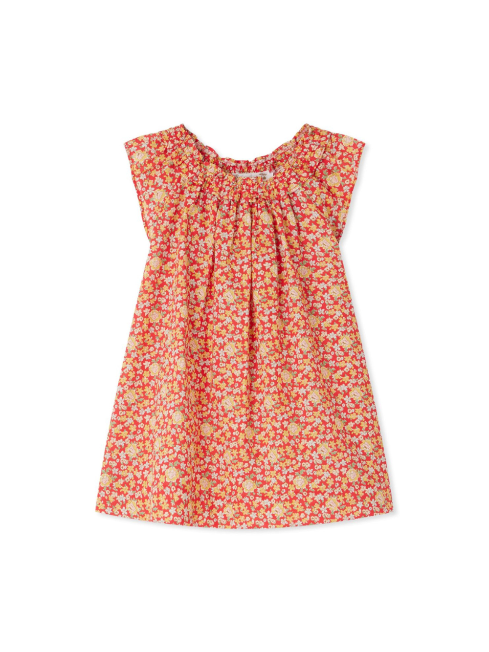 Abito dorato per bambina Bonpoint rosso con maniche ad aletta C05XDRW00001 651A BONPOINT KIDS 