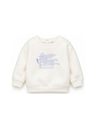 Felpa per neonato Etro Kids bianca con motivo Pegaso GZ4300 Z3183 102 ETRO KIDS 