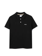 Polo per bambino Boss Kids nera con dettaglio logo J52955 09B BOSS KIDS 