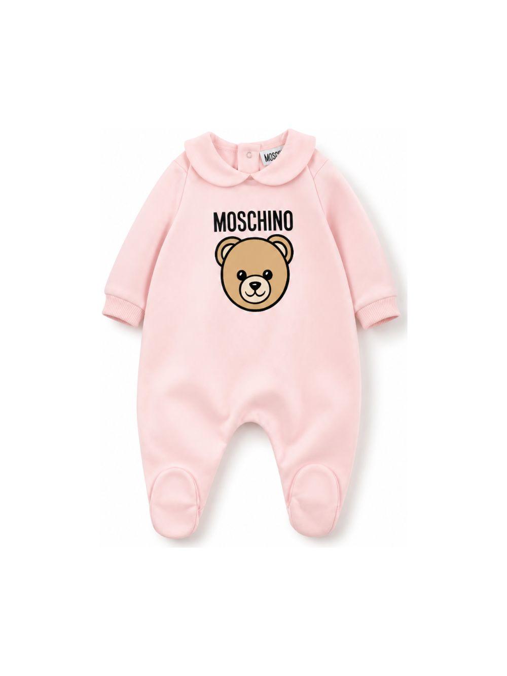 Tutina per neonata Moschino Kids rosa con stampa Teddy Bear MUY09OLCA40 50209 MOSCHINO KIDS 