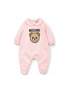 Tutina per neonata Moschino Kids rosa con stampa Teddy Bear MUY09OLCA40 50209 MOSCHINO KIDS 