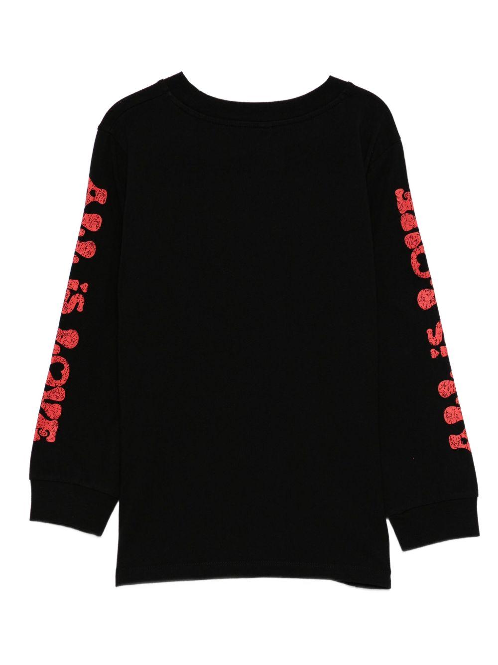 T-shirt per bambini Stella McCartney nera con stampa grafica frontale TX8C20 Z0434 961 STELLA McCARTNEY KIDS 