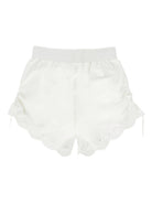 Shorts per bambina Monnalisa bianchi con ricamo a fiori 17G401 7014 0001 MONNALISA KIDS 