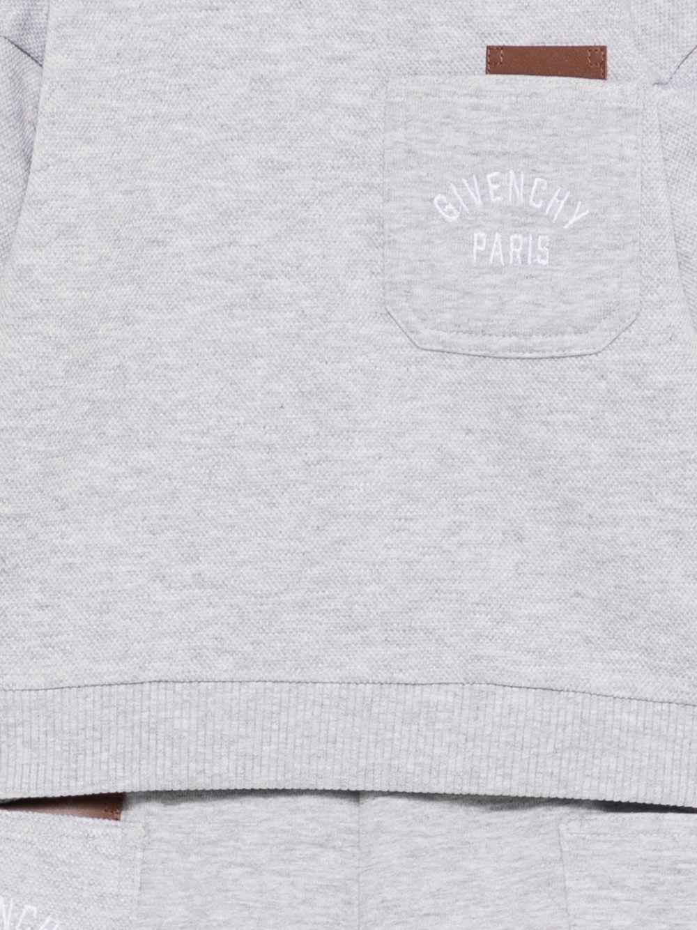 Set felpa e shorts per neonato Givenchy Kids grigio con tasca sul davanti H31187 A01 GIVENCHY KIDS 