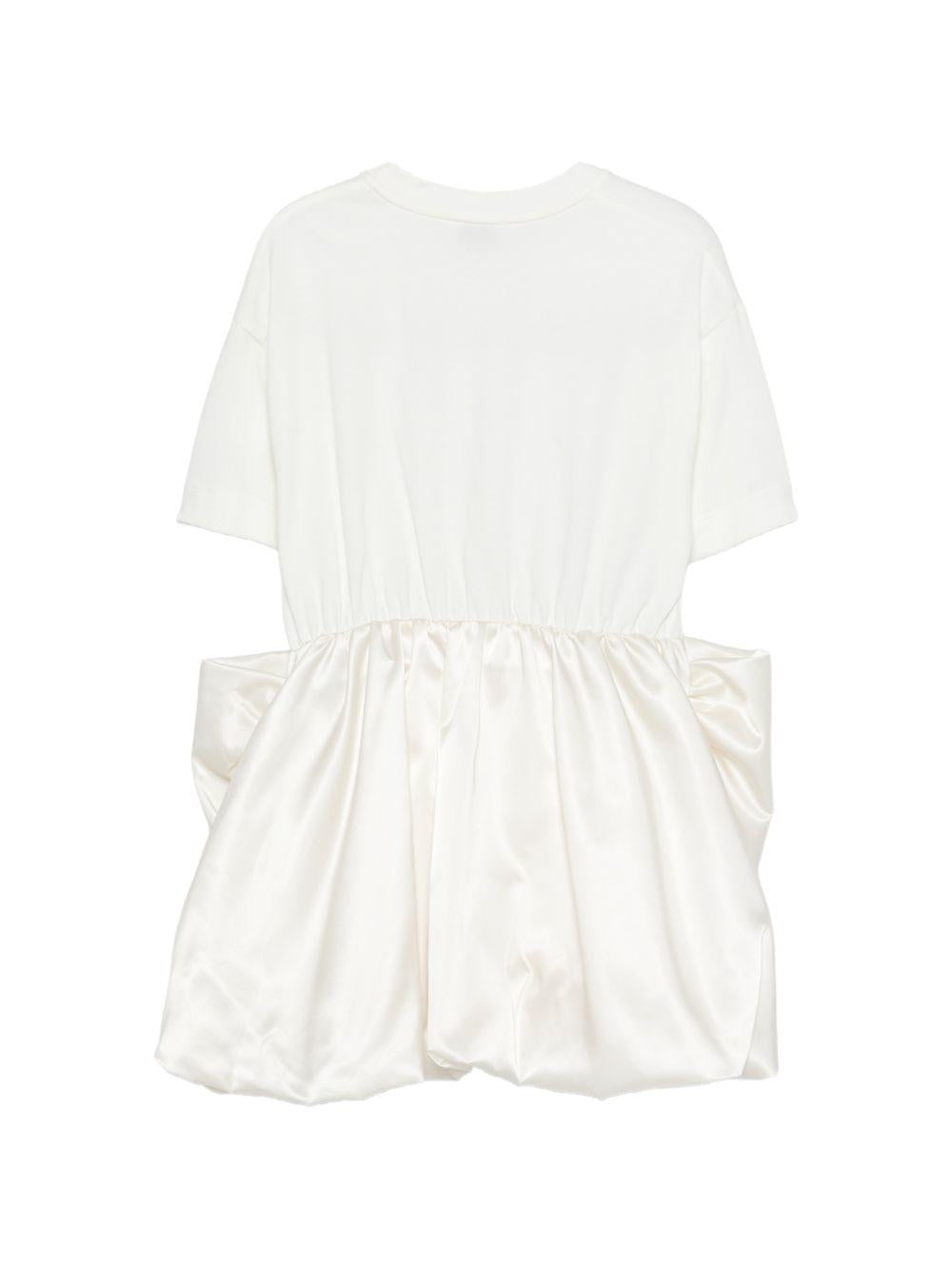 Abito per bambina Pinko Kids bianco con dettaglio fiocco KFAB0400JE017 0000 PINKO KIDS 