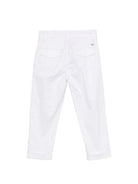 Pantaloni per bambino Paolo Pecora Kids bianco con pieghe frontali PP4312 BIANCO PAOLO PECORA KIDS 