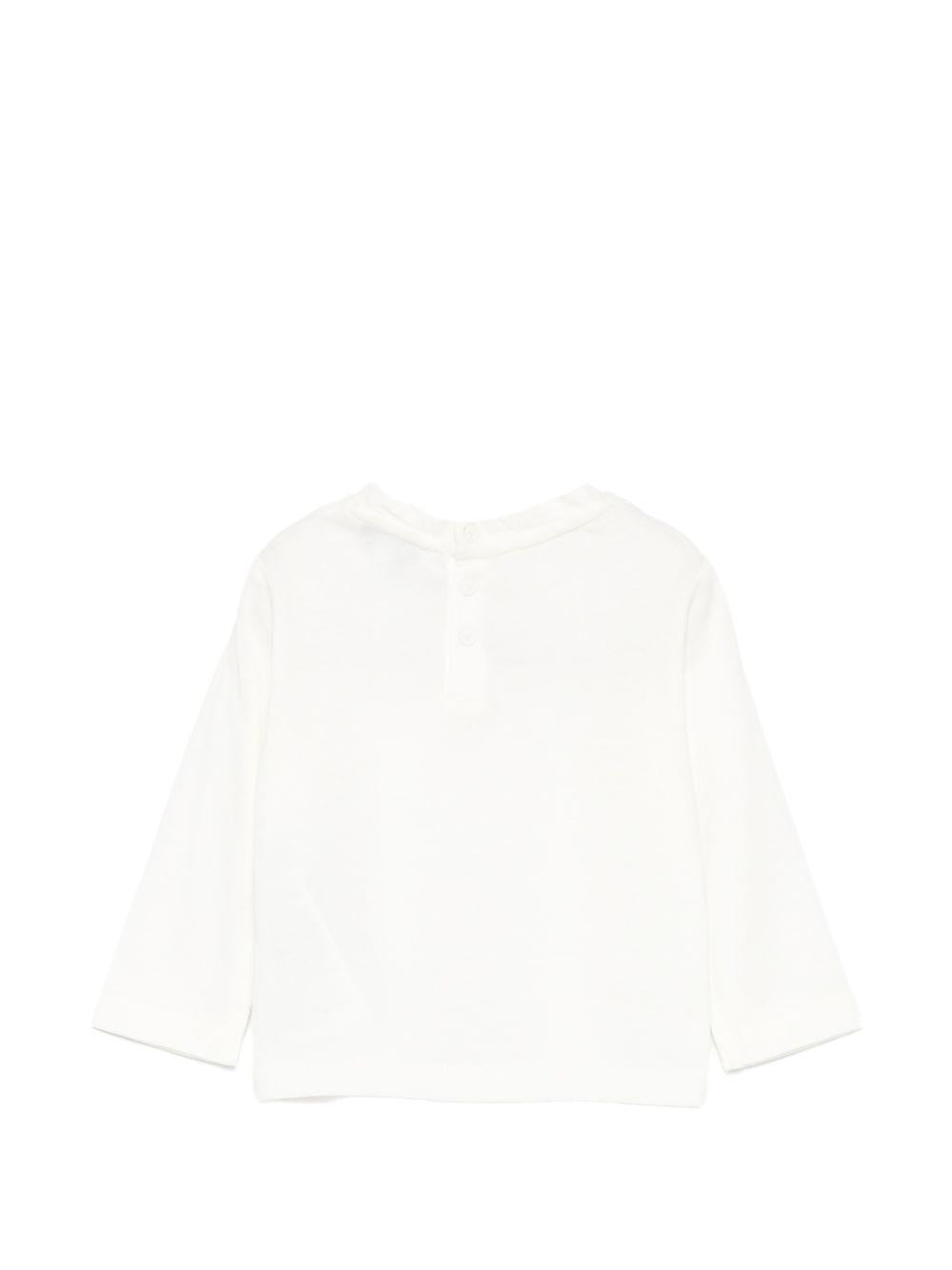 T-shirt per neonato Emporio Armani Kids bianca con logo sul davanti EB000418 AF15013 M0135 EMPORIO ARMANI KIDS 