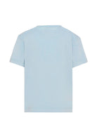 T-shirt per bambino C.P. Company Kids azzurra con logo sul davanti CNM00QLAA17 41372 C.P.COMPANY KIDS 
