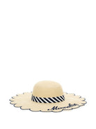 Cappello estivo per bambina Monnalisa beige a righe 19G016 7075 0356 MONNALISA 