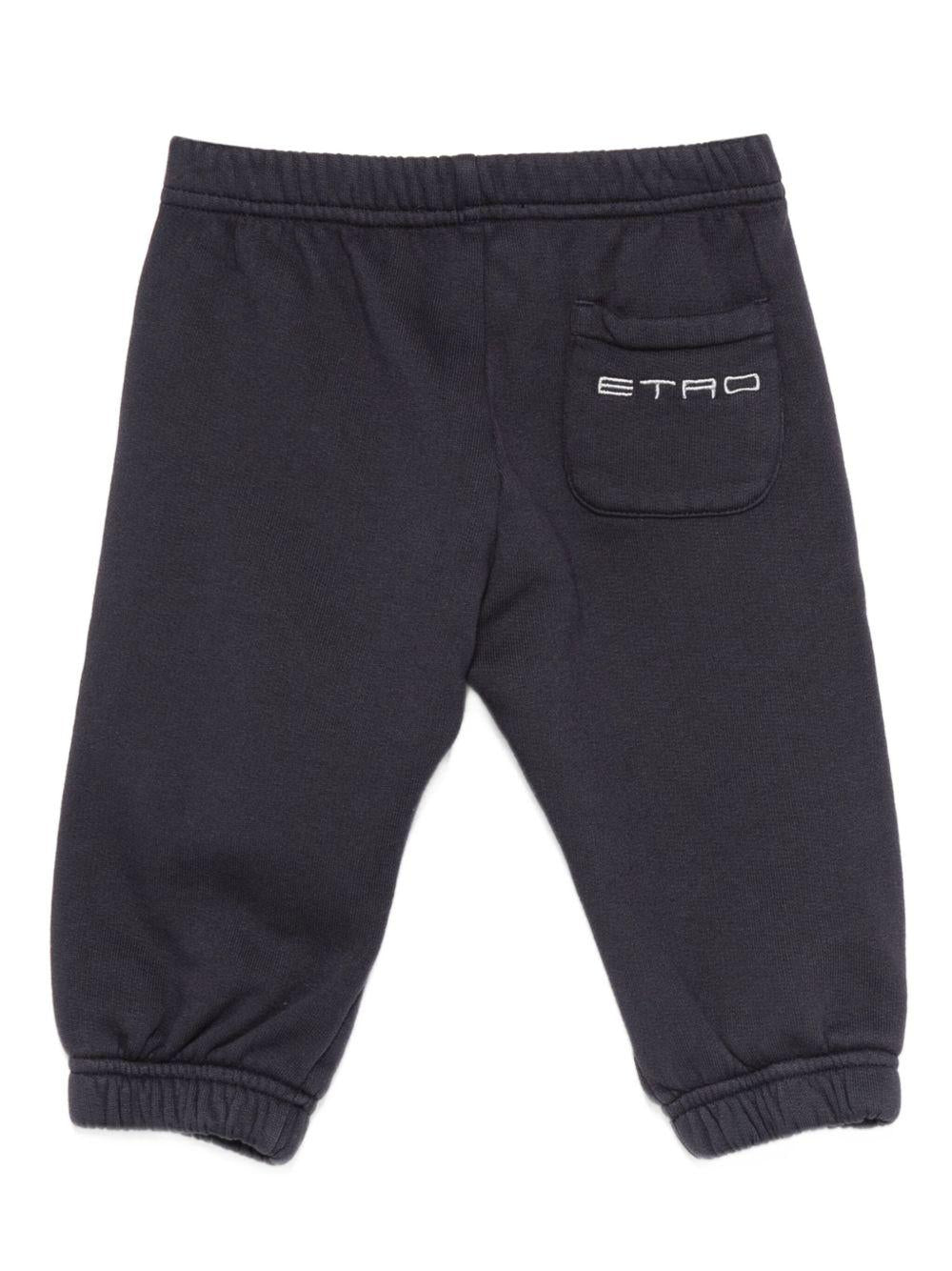 Pantaloni da tuta per neonato ETRO KIDS blu con polsini elastici GX6560 Z3333 667 ETRO KIDS 