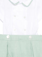 Set t-shirt e shorts per neonato Mariella Ferrari verde con colletto alla Peter Pan PLE5 P26 VERDE MARIELLA FERRARI 