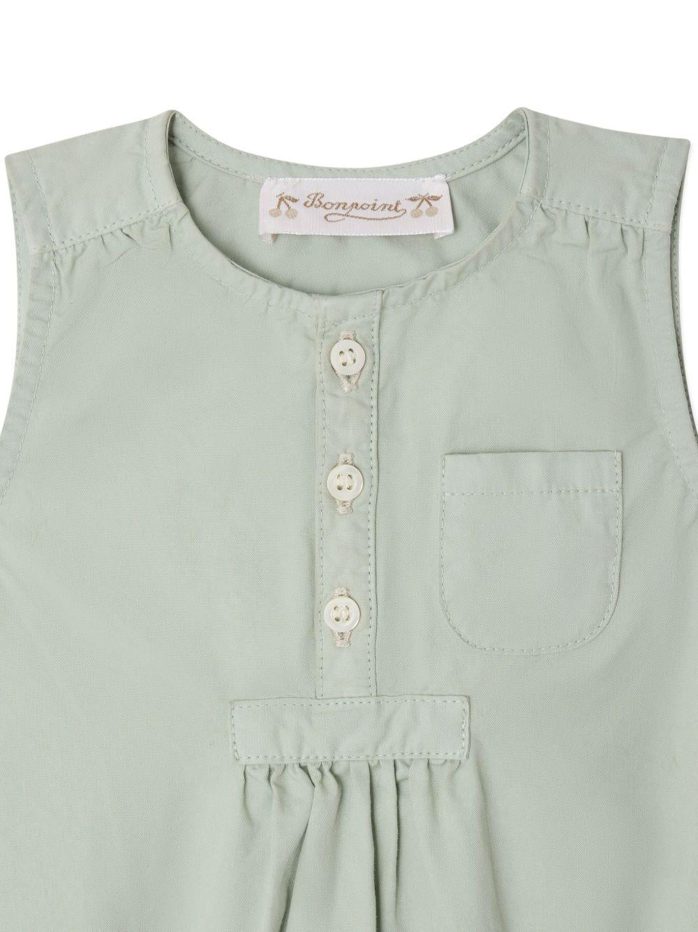Body per neonati Bonpoint verde con taschino sul petto C06OOVW00001 041C BONPOINT KIDS 
